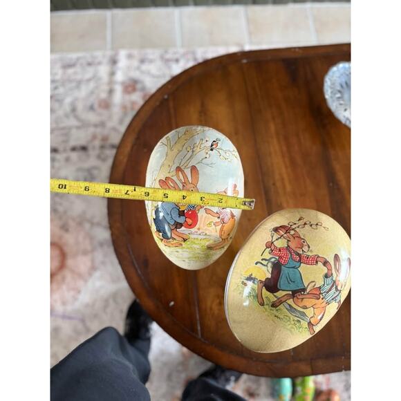 Set of 2 XL Vintage Nestler Paper Mâché Easter Egg Candy Containers – Germany - Picture 3 of 6